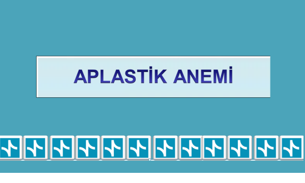 Aplastik ve Hipoplastik Anemiler 