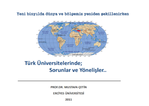 Türk Üniversitelerinde Sorunlar ve Yönelişler